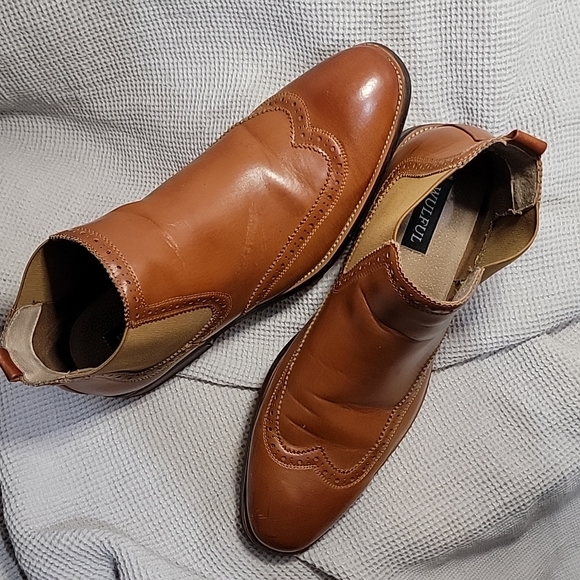 WULFUL brouged wingtip chelsea ankle boots Msz13 - Picture 8 of 8